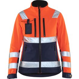 Naisten softshell-takki Blåkläder 4902 Highvis huomio-oranssi/sininen