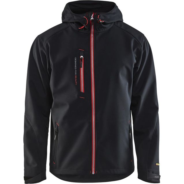 Softshell-takki Blåkläder 4949 musta/punainen