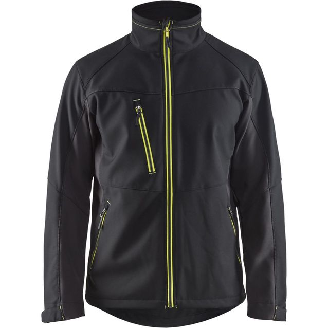 Softshell-takki Blåkläder 4950 musta/keltainen