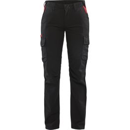 Naisten housut Blåkläder 7144 Stretch musta/punainen