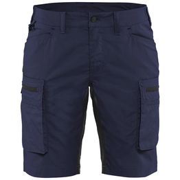 Naisten shortsit Blåkläder 7149 Stretch mariininsininen/musta