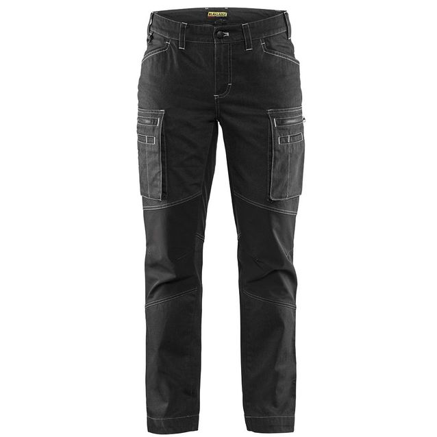 Naisten housut Blåkläder 7159 Stretch denim musta