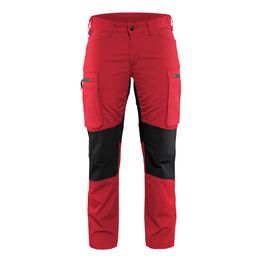 Naisten housut Blåkläder 7159 Stretch punainen/musta