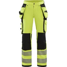 Naisten riipputaskuhousut Blåkläder 7197 Highvis Stretch huomiokeltainen/musta