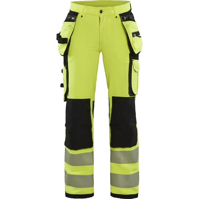 Naisten riipputaskuhousut Blåkläder 7197 Highvis Stretch huomiokeltainen/musta