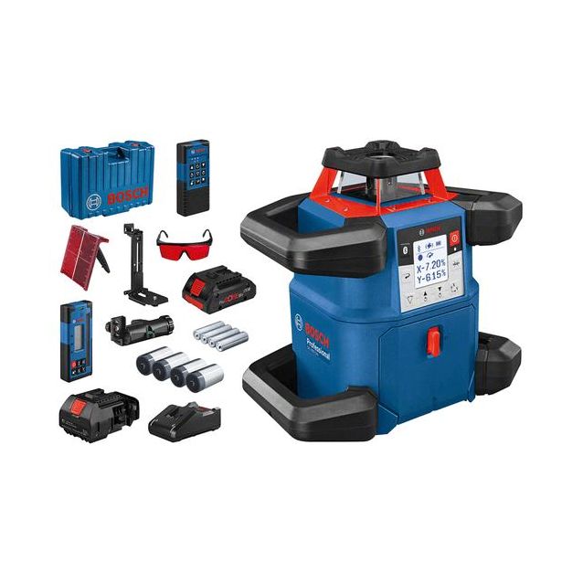 Pyörivä laser Bosch Professional GRL 600 CHV, 18V, 4.0Ah akulla