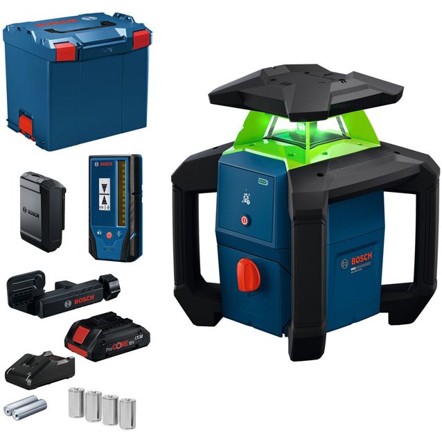 Pyörivä laser Bosch Professional GRL18V-3-31G LR3-2 18V 4,0 Ah akulla + L-Boxx