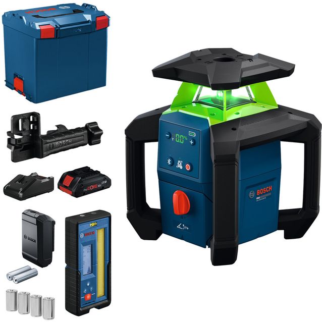 Pyörivä laser Bosch Professional GRL18V-4-34CVG LR45 18V 4,0 Ah akulla + L-Boxx