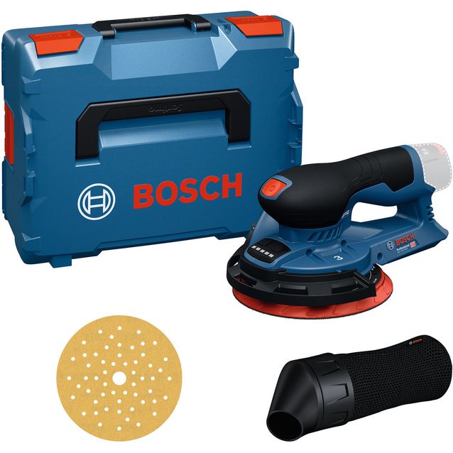 Akkuepäkeskohiomakone Bosch Professional GEX 12V-150-3 Solo 12V ilman akkua + L-Boxx