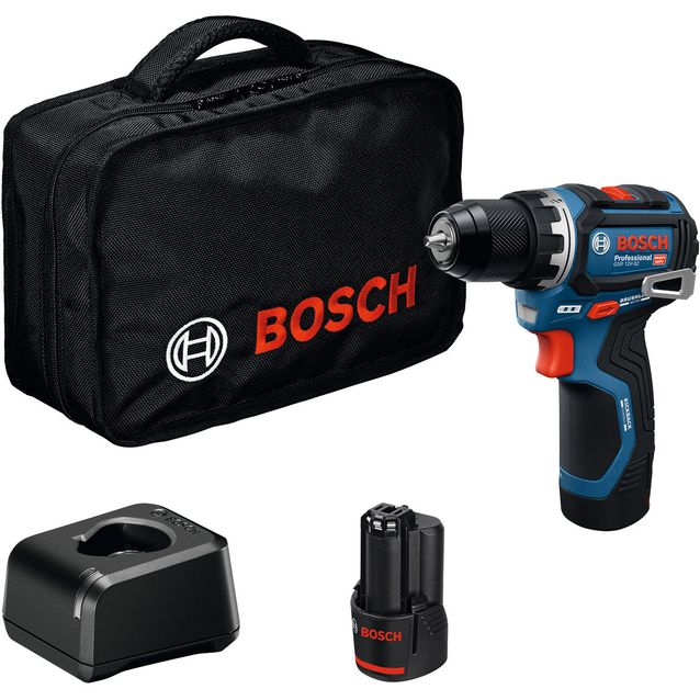 Akkuporakone Bosch Professional GSR 12V-32 2x2,0 Ah akuilla + laukku
