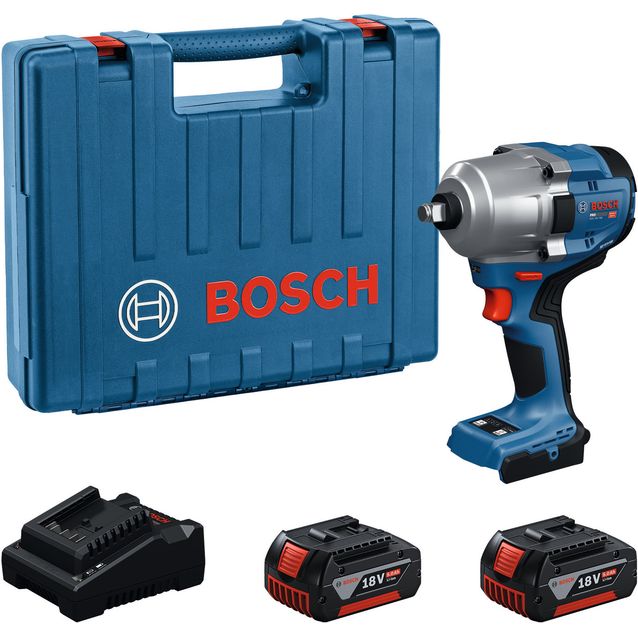 Akkuiskumutterinväännin Bosch Professional GDS 18V-780 18V 2x5,0 Ah akuilla + Case