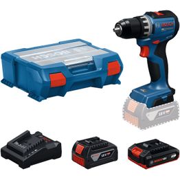 Akkuiskuporakone Bosch Professional GSB18V-52 18V 2,0+4,0 Ah akuilla + 82-osainen tarvikesarja + L-Case