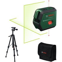 Linjalaser Bosch AdvancedLevel 2G Set vihreä 3,6V USB-ladattava + TT 120 -jalusta