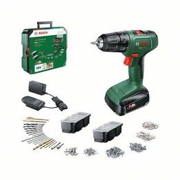 Akkuporakone Bosch EasyDrill 18V 1,5 Ah akulla + 241-os. tarvikesarja + SystemBox