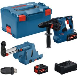 Akkuporavasara Bosch Professional GBH18V-28F 18V 2x8,0 Ah akuilla + L-Boxx pikaistukka, GDE-pölynpoistoadapteri
