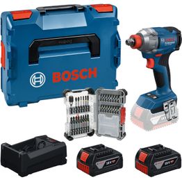 Akkuiskumutterinväännin Bosch Professional GDX18V-285 18V 2x5,0 Ah akuilla + L-Boxx