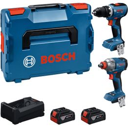 Akkukonesarja Bosch Professional GSR + GDX 18V 2x5,0 Ah akuilla + L-Boxx