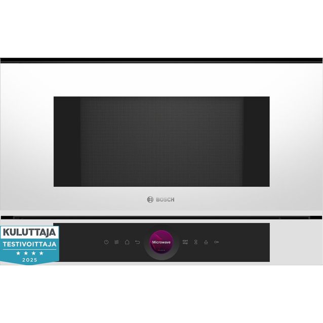 Mikroaaltouuni Bosch Serie 8 BFL7221W1 60cm valkoinen integroitava