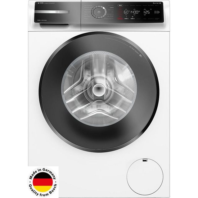 Edestä täytettävä pesukone Bosch WGB254A0SN Series 8, 60cm, 10kg, 1400rpm, valkoinen