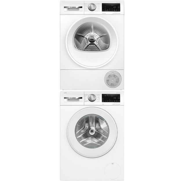 Pesukone ja kuivausrumpu Bosch WGG254FLSN-WQG2450MSN Serie 6, 10/9kg, valkoinen