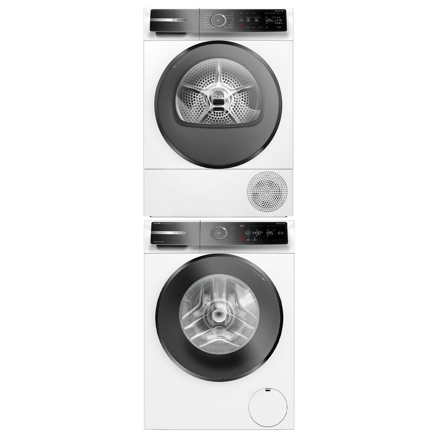 Pesukone ja kuivausrumpu Bosch WGB254A0SN-WQB245ALSN Serie 8, 10/9kg, valkoinen