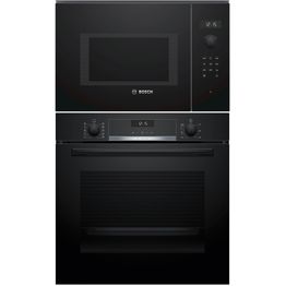 Keittiöpaketti Bosch - HBG537FB4 kalusteuuni ja BFL554MB0 mikroaaltouuni, musta