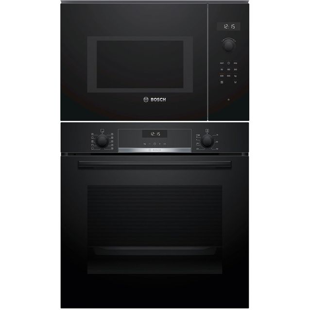 Keittiöpaketti Bosch - HBG537FB4 kalusteuuni ja BFL554MB0 mikroaaltouuni, musta