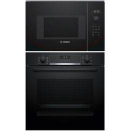 Keittiöpaketti Bosch - HBG537FB4 kalusteuuni ja BFL524MB0 mikroaaltouuni, musta