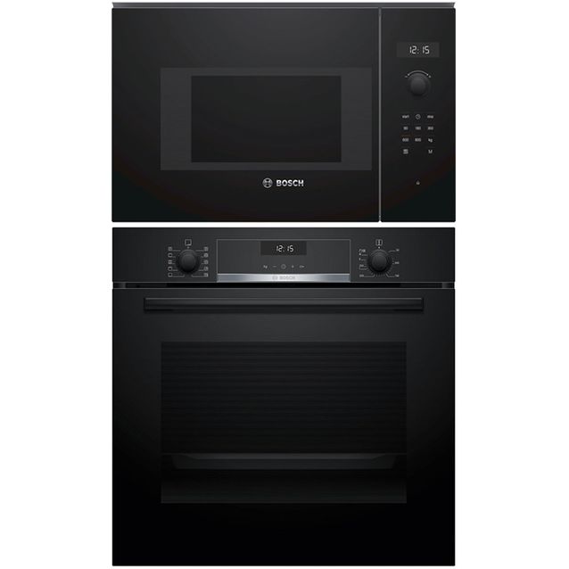 Keittiöpaketti Bosch - HBG537FB4 kalusteuuni ja BFL524MB0 mikroaaltouuni, musta
