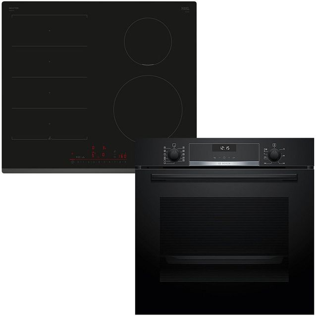 Keittiöpaketti Bosch - HBG537FB4 kalusteuuni ja PIX631HC1E induktiotaso, musta