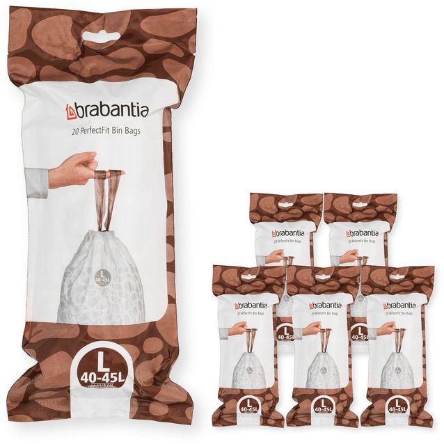 Roskapussi Brabantia PerfectFit L, 40-45L, 120kpl