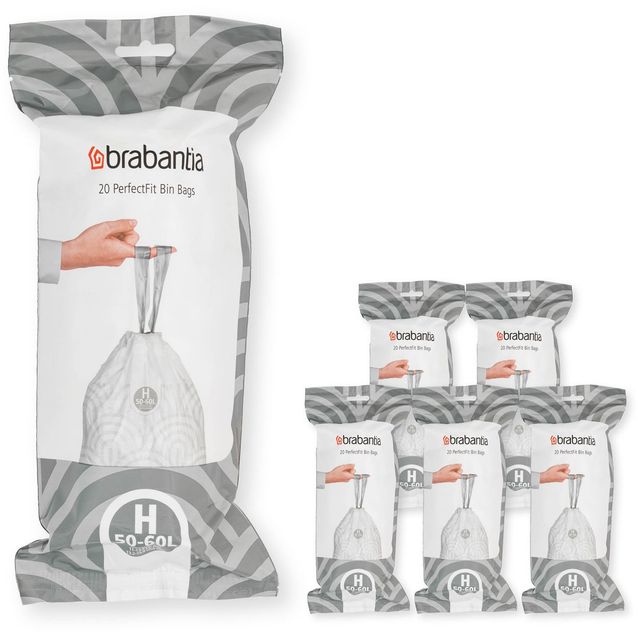 Roskapussi Brabantia PerfectFit H, 50-60L, 120kpl