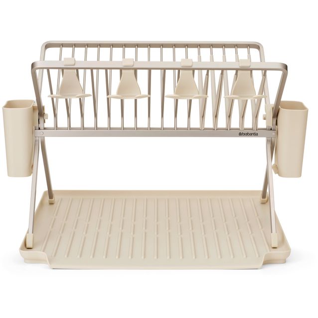 Astiankuivausteline iso, kokoontaittuva Brabantia SinkSide, pehmeä beige