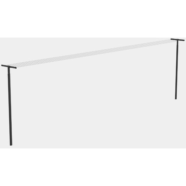 Kuivausteline tolpilla, 50M Brabantia HangOut, mineraalimusta