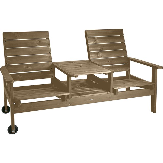 Puutarhapenkki välipöydällä Brafab Du & Ja, 2-istuttava