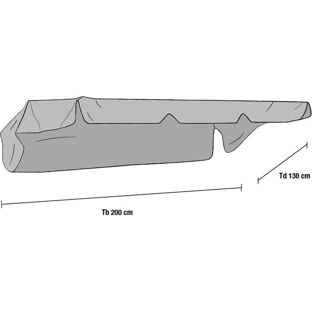 Pihakeinun katos Brafab Olbia, vedenkestävä, 200x130cm