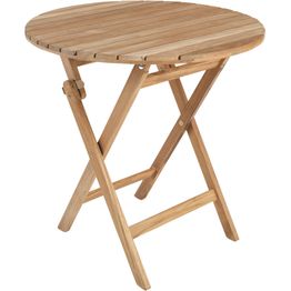 Parvekepöytä Brafab Nova, Ø70cm, kokoontaittuva, tiikki