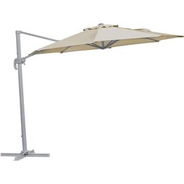 Riippuva aurinkovarjo Brafab Linz, Ø300cm, khaki/vaaleanharmaa