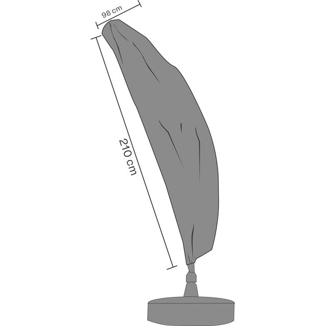 Kalustesuoja auronkovarjolle Brafab, 98x210cm, vedenkestävä, musta