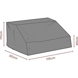 Kalustesuoja ulkosohvalle Brafab, hengittävä, musta, eri kokoja