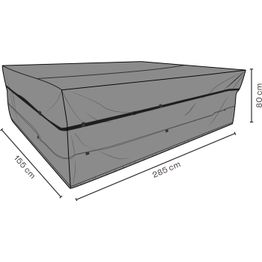 Kalustesuoja ruokailuryhmälle Brafab, hengittävä, musta, eri kokoja