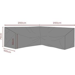 Kalustesuoja kulmasohvalle Brafab, vedenkestävä, musta, eri kokoja