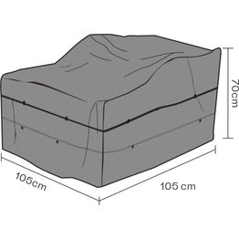 Kalustesuoja nojatuolille Brafab, 105x105x70cm, vedenkestävä, musta