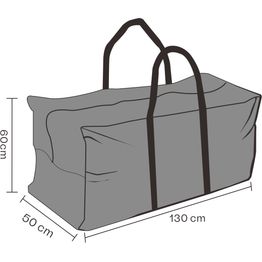 Suojakassi ulkokalusteiden pehmusteille Brafab, 130x50x60cm, vettä hylkivä, musta