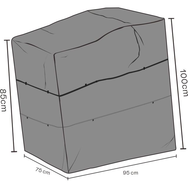 Kalustesuoja säätötuolille Brafab, 75x95x100cm, hengittävä, musta