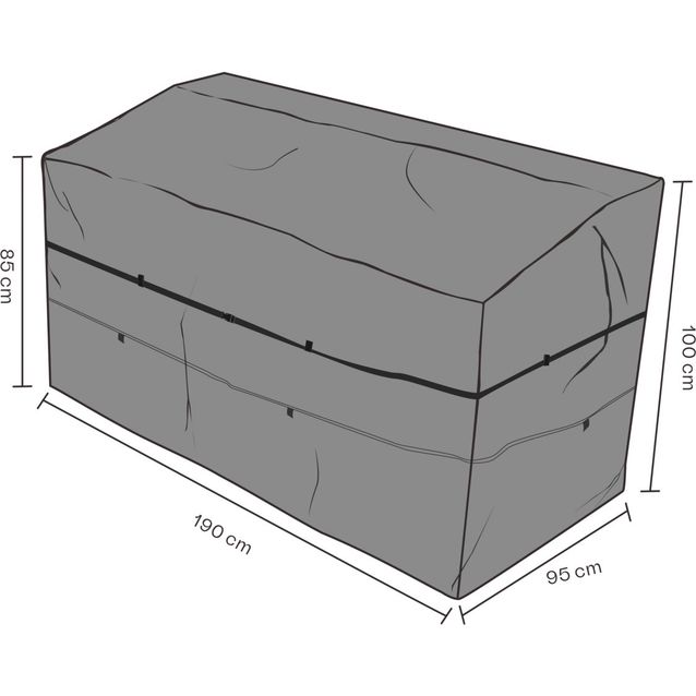 Kalustesuoja säätötuolisetille Brafab, 190x95x100cm, hengittävä, musta