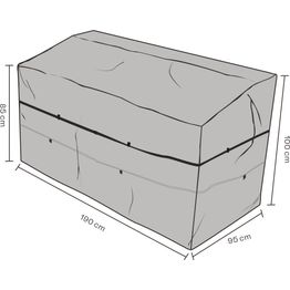 Kalustesuoja säätötuolisetille Brafab, 190x95x100cm, vedenkestävä, musta