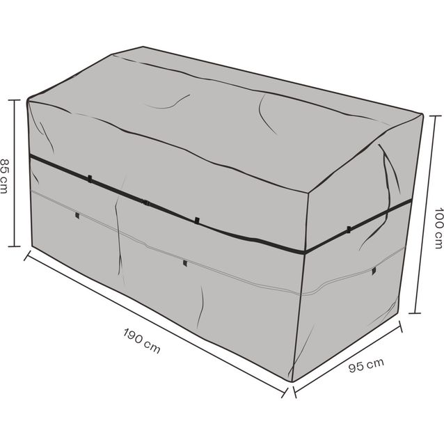 Kalustesuoja säätötuolisetille Brafab, 190x95x100cm, vedenkestävä, musta