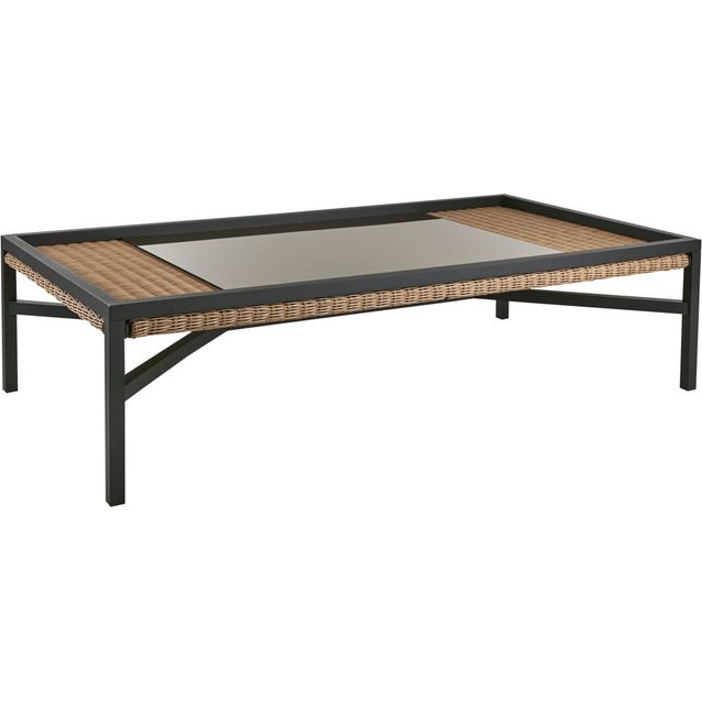 Sohvapöytä Brafab Shell, 150x80cm, ruskea/musta