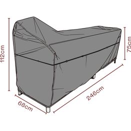 Kalustesuoja kesäkeittiölle Brafab 2, hengittävä, musta, eri kokoja